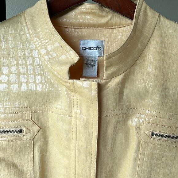 NWOT Chico’s Golden Gleam Becker Jacket - size 3 - Picture 2 of 11